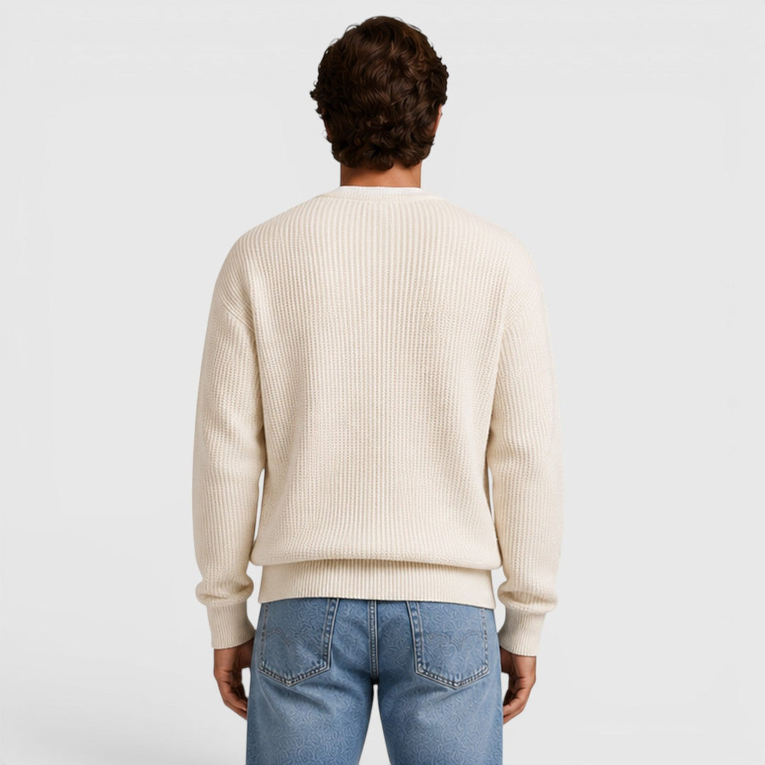 August | Casual Zip-Up Knit Cardigan for Men's Everyday Wear
