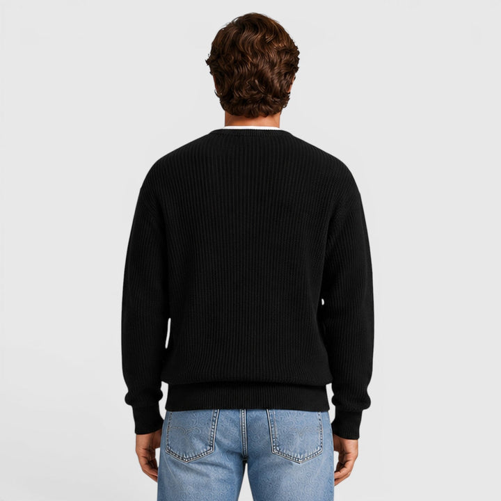 August | Casual Zip-Up Knit Cardigan for Men's Everyday Wear