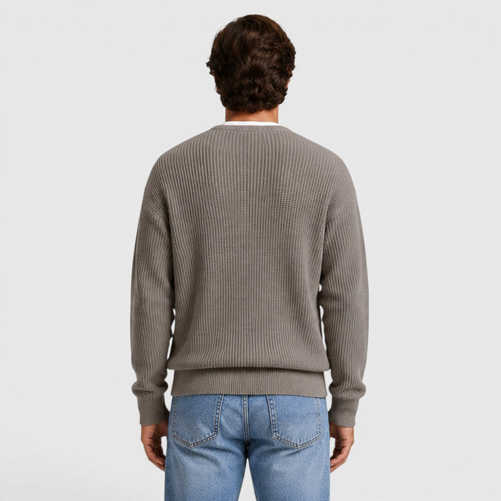 August | Casual Zip-Up Knit Cardigan for Men's Everyday Wear