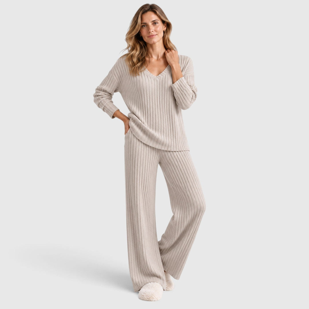 Valentina | Relaxed Ribbed Knit Loungewear Set