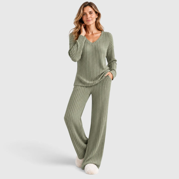 Valentina | Relaxed Ribbed Knit Loungewear Set