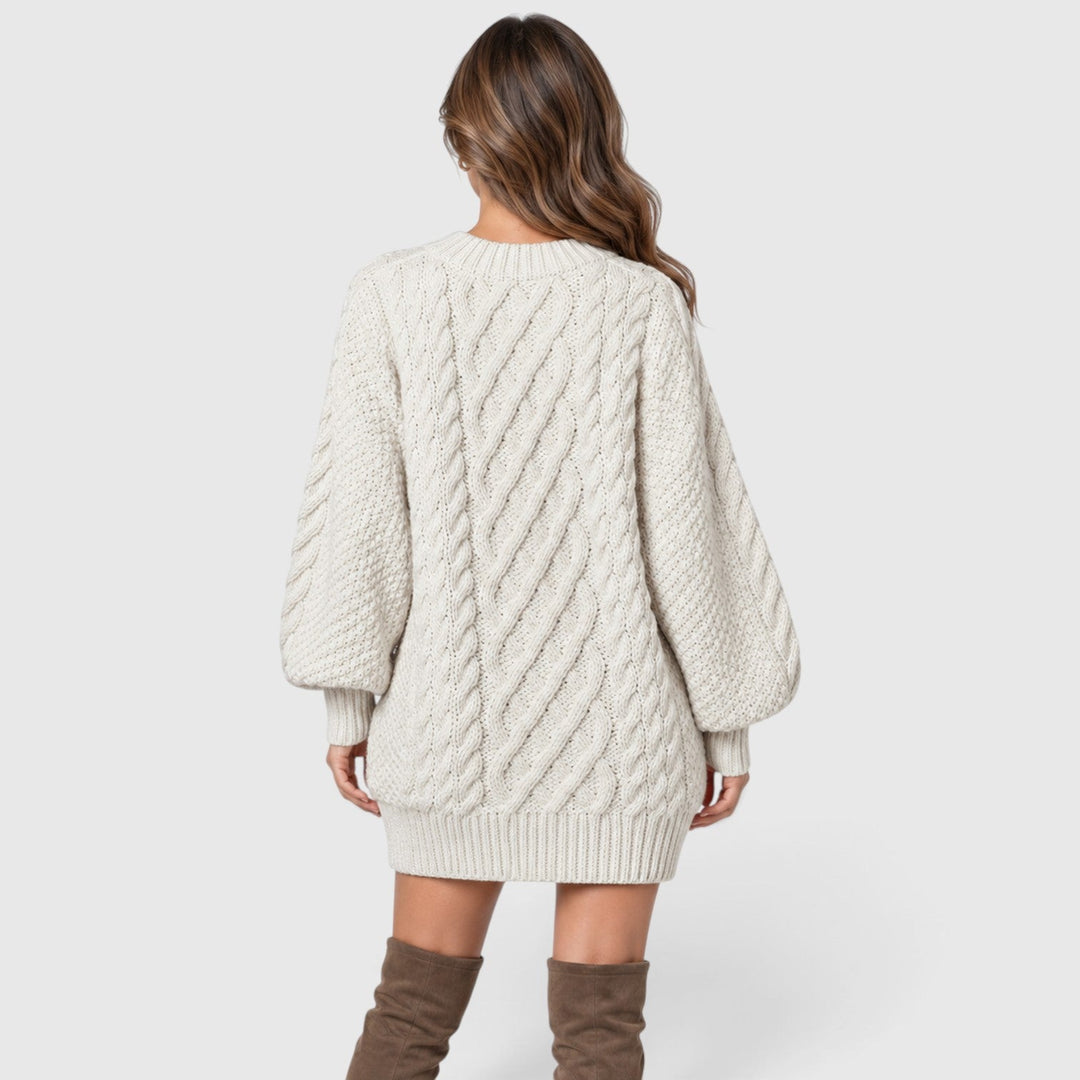 Isla | Cosy Cable Knit Jumper Dress