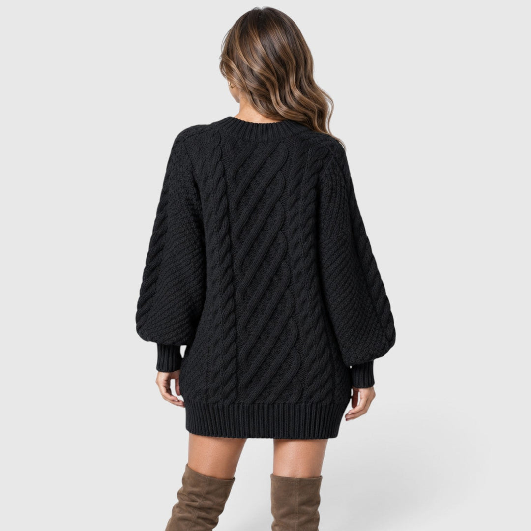 Isla | Cosy Cable Knit Jumper Dress