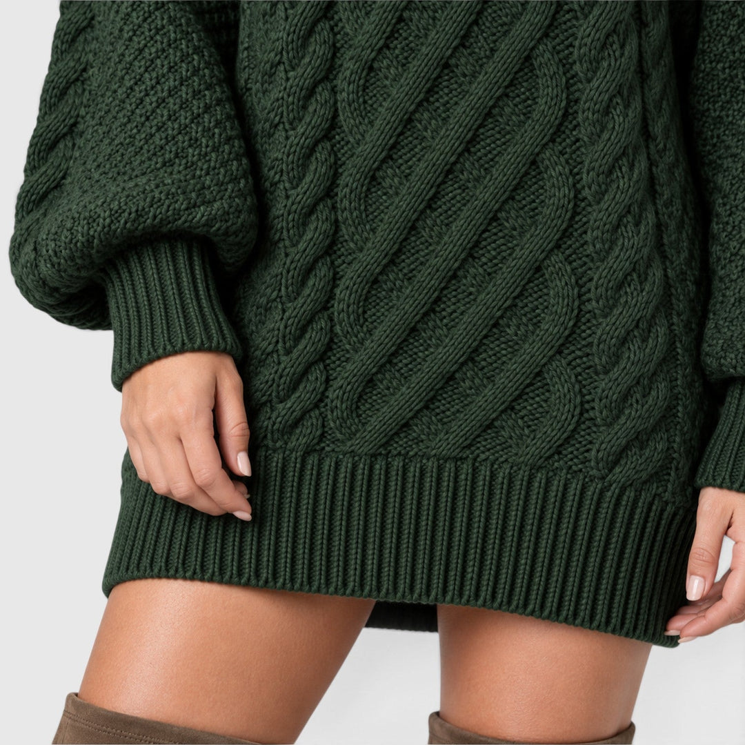 Isla | Cosy Cable Knit Jumper Dress