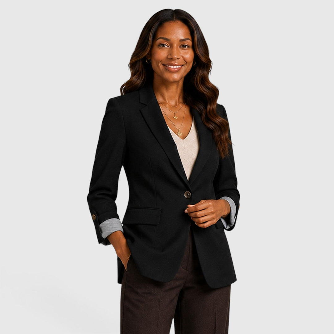 Arabella | Effortless Open Front Blazer with Ruched Sleeves
