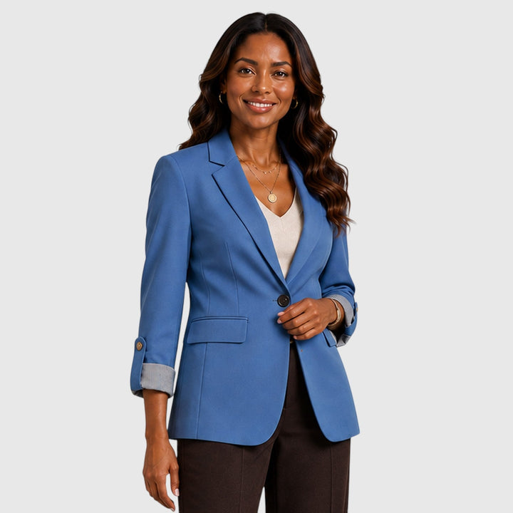 Arabella | Effortless Open Front Blazer with Ruched Sleeves
