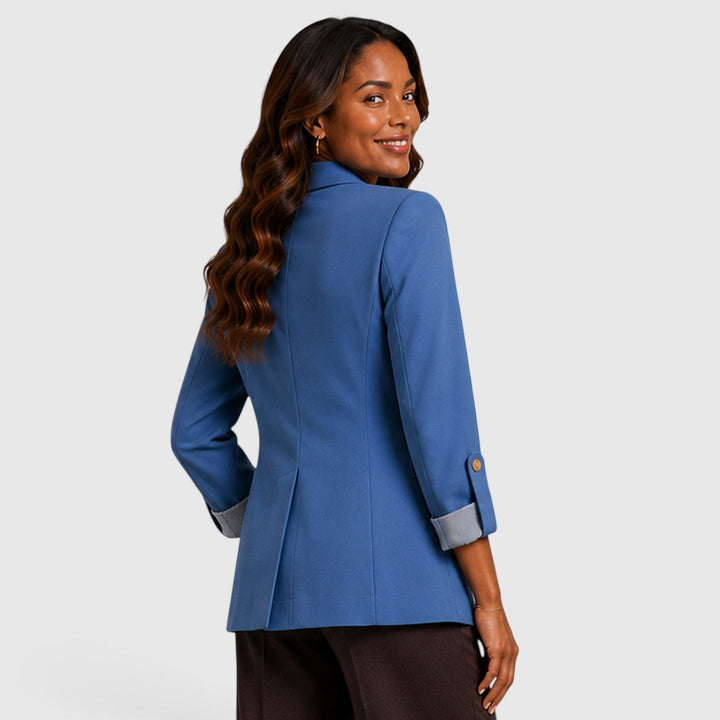 Arabella | Effortless Open Front Blazer with Ruched Sleeves