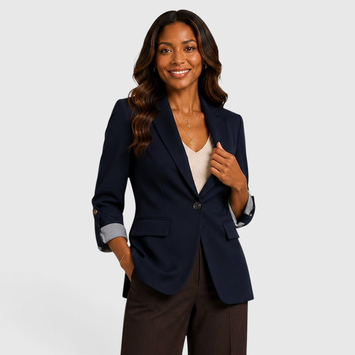 Arabella | Effortless Open Front Blazer with Ruched Sleeves