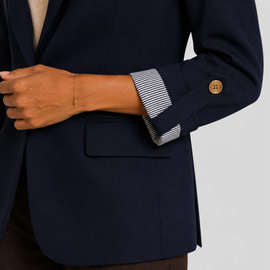 Arabella | Effortless Open Front Blazer with Ruched Sleeves