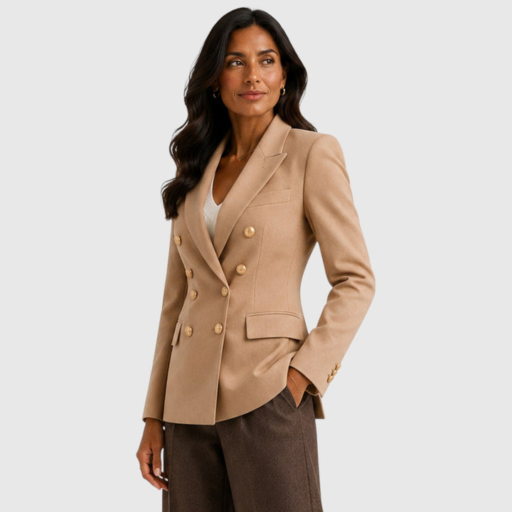 Winnifred | Sharp Double Breasted Blazer with Gold Buttons