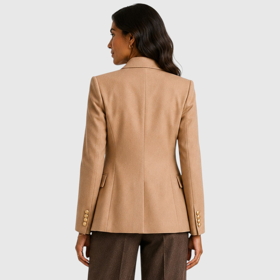 Winnifred | Sharp Double Breasted Blazer with Gold Buttons