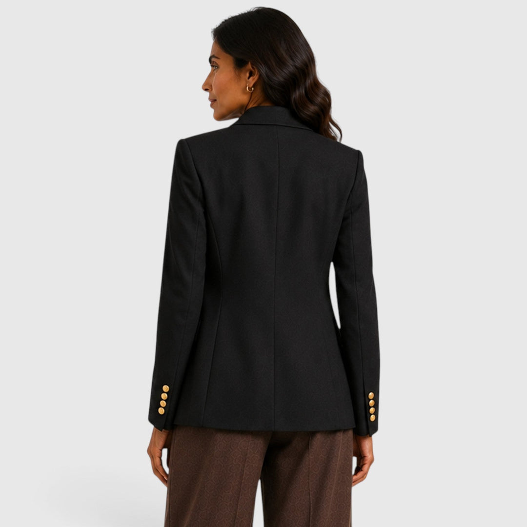 Winnifred | Sharp Double Breasted Blazer with Gold Buttons