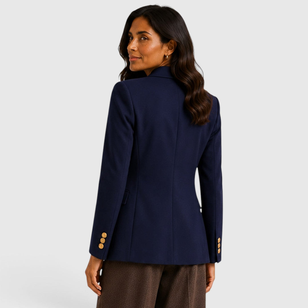 Winnifred | Sharp Double Breasted Blazer with Gold Buttons