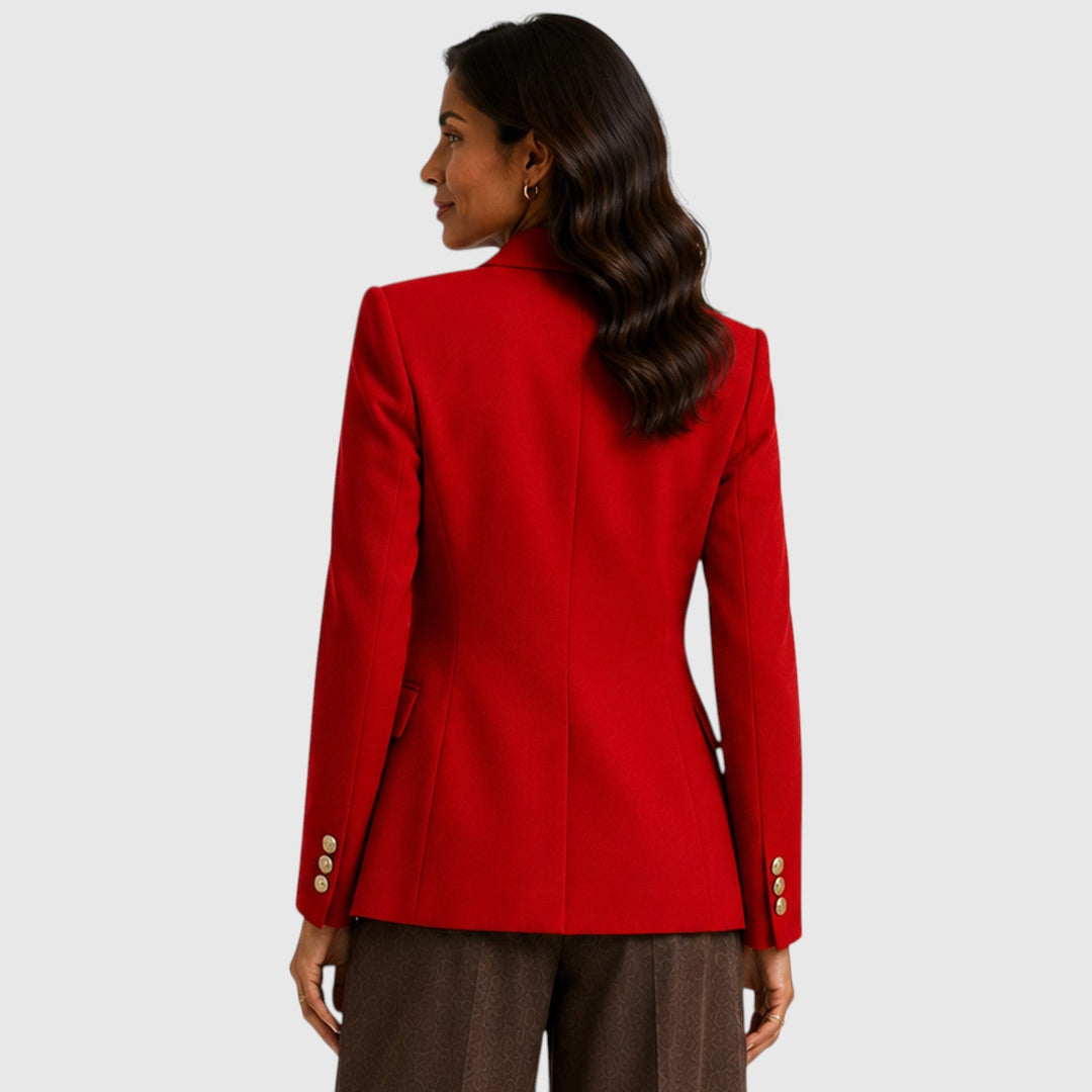 Winnifred | Sharp Double Breasted Blazer with Gold Buttons