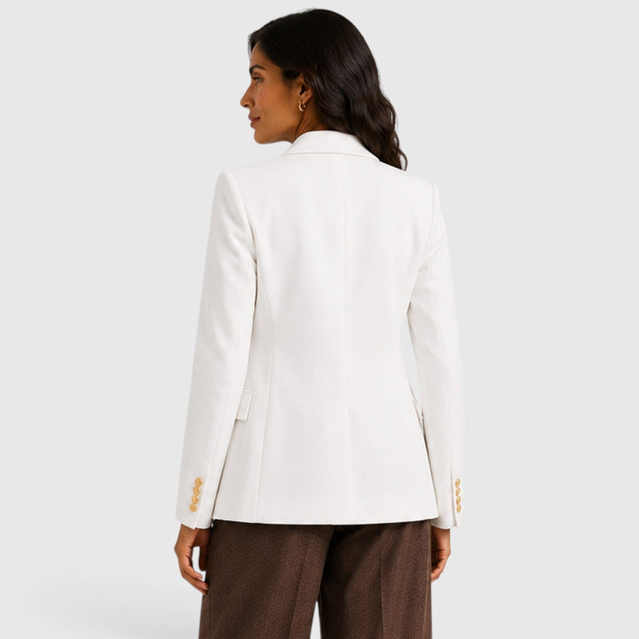 Winnifred | Sharp Double Breasted Blazer with Gold Buttons