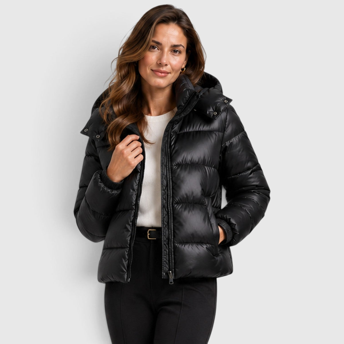 Guinevere | Warm Faux Fur Hooded Puffer Jacket