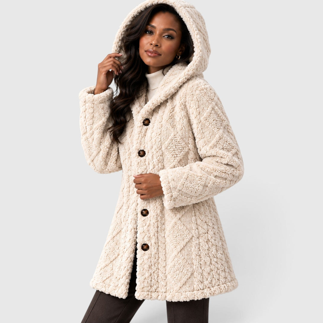 Cosima | Stylish Teddy Coat Women Hooded Cropped