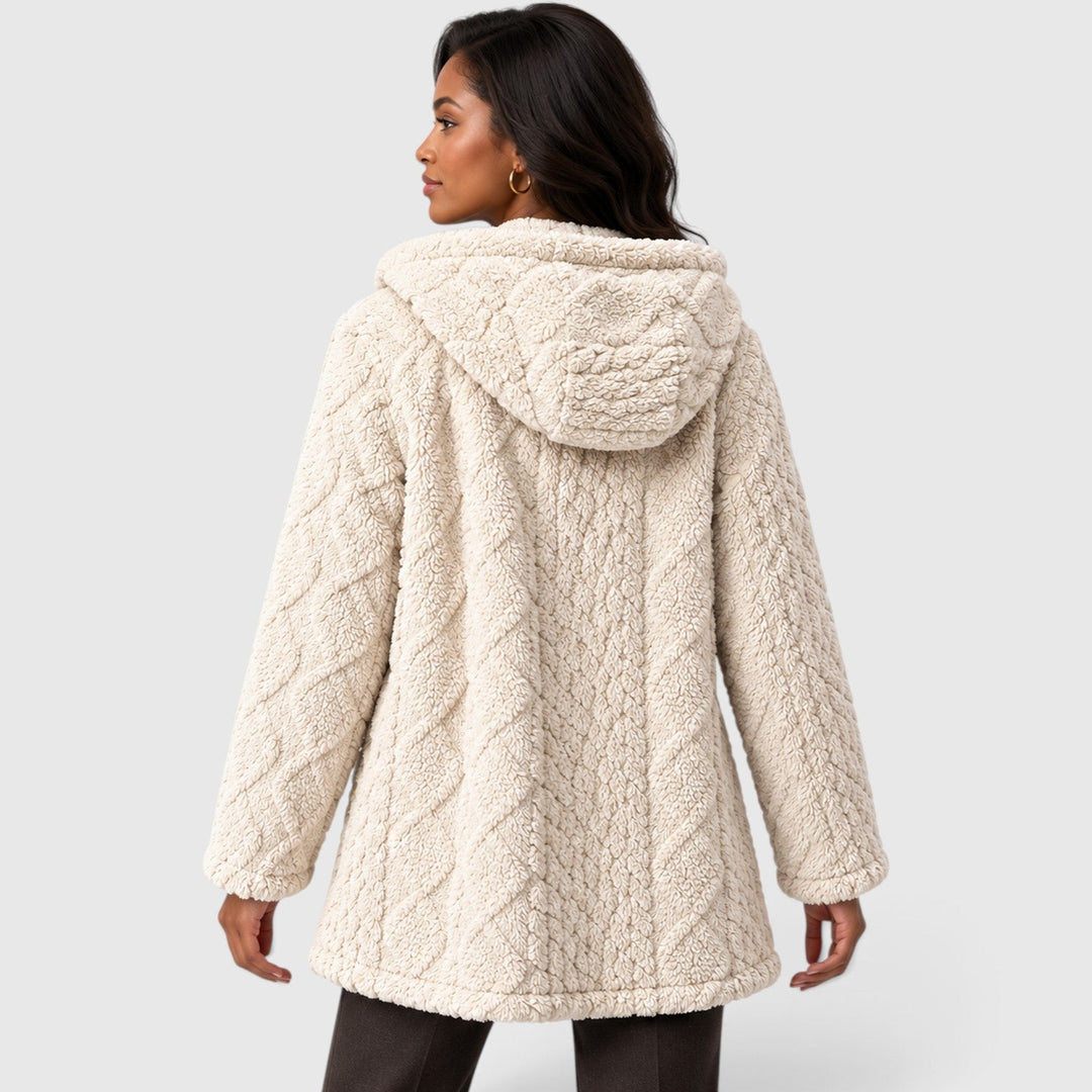 Cosima | Stylish Teddy Coat Women Hooded Cropped