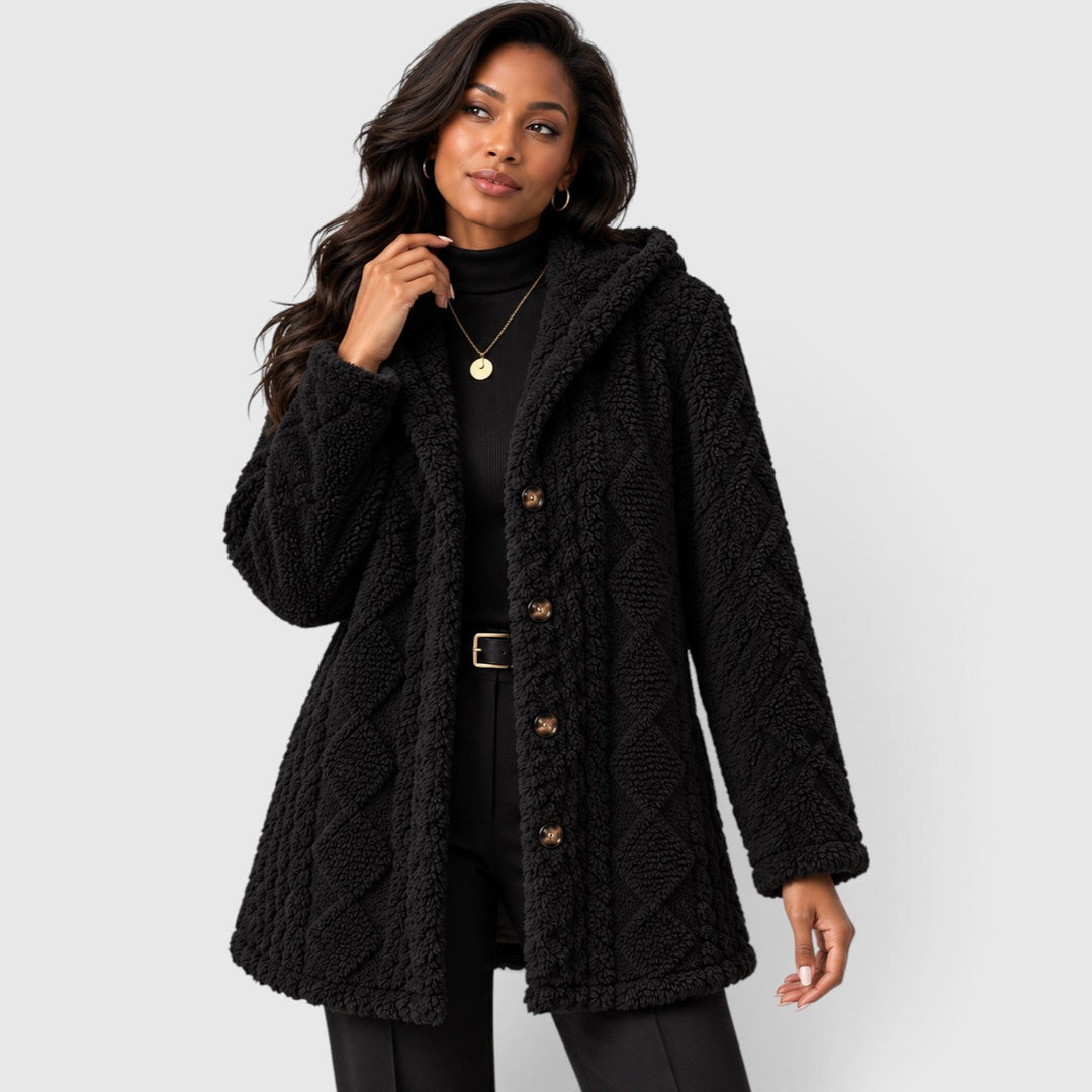 Cosima | Stylish Teddy Coat Women Hooded Cropped
