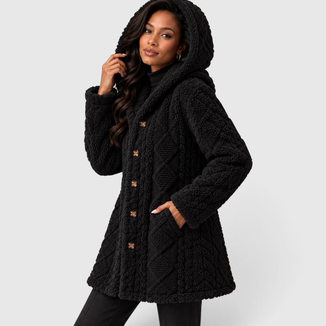 Cosima | Stylish Teddy Coat Women Hooded Cropped