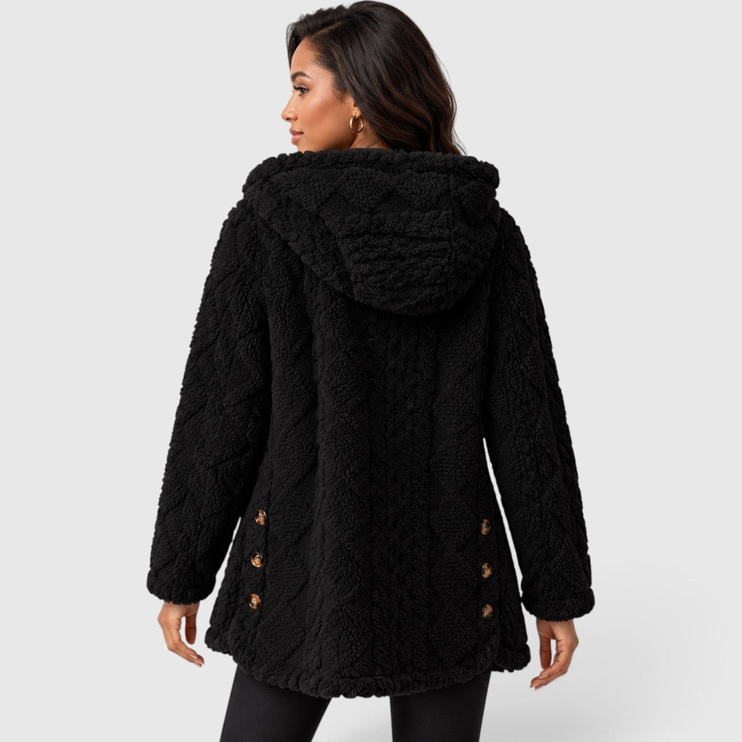 Cosima | Stylish Teddy Coat Women Hooded Cropped
