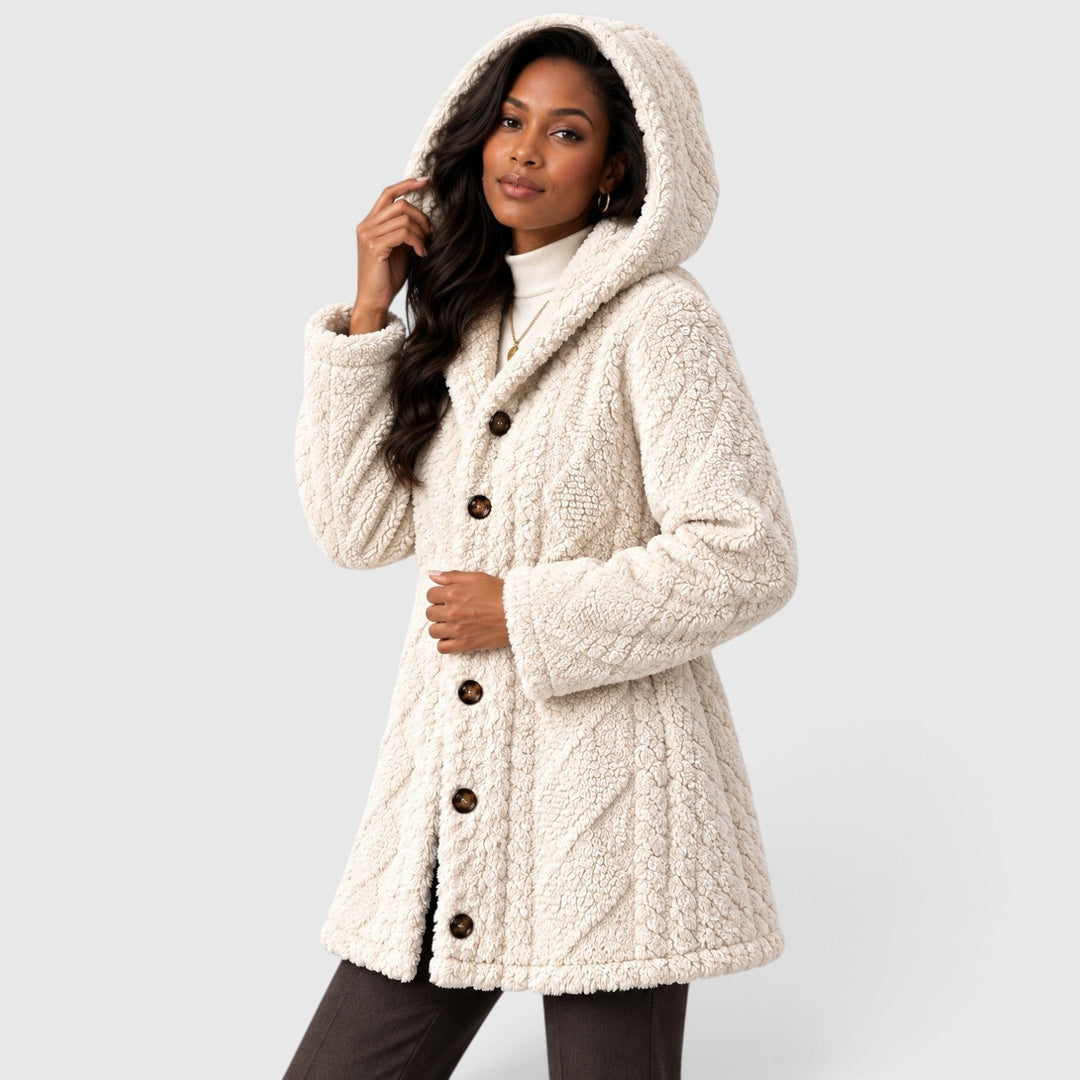 Cosima | Stylish Teddy Coat Women Hooded Cropped