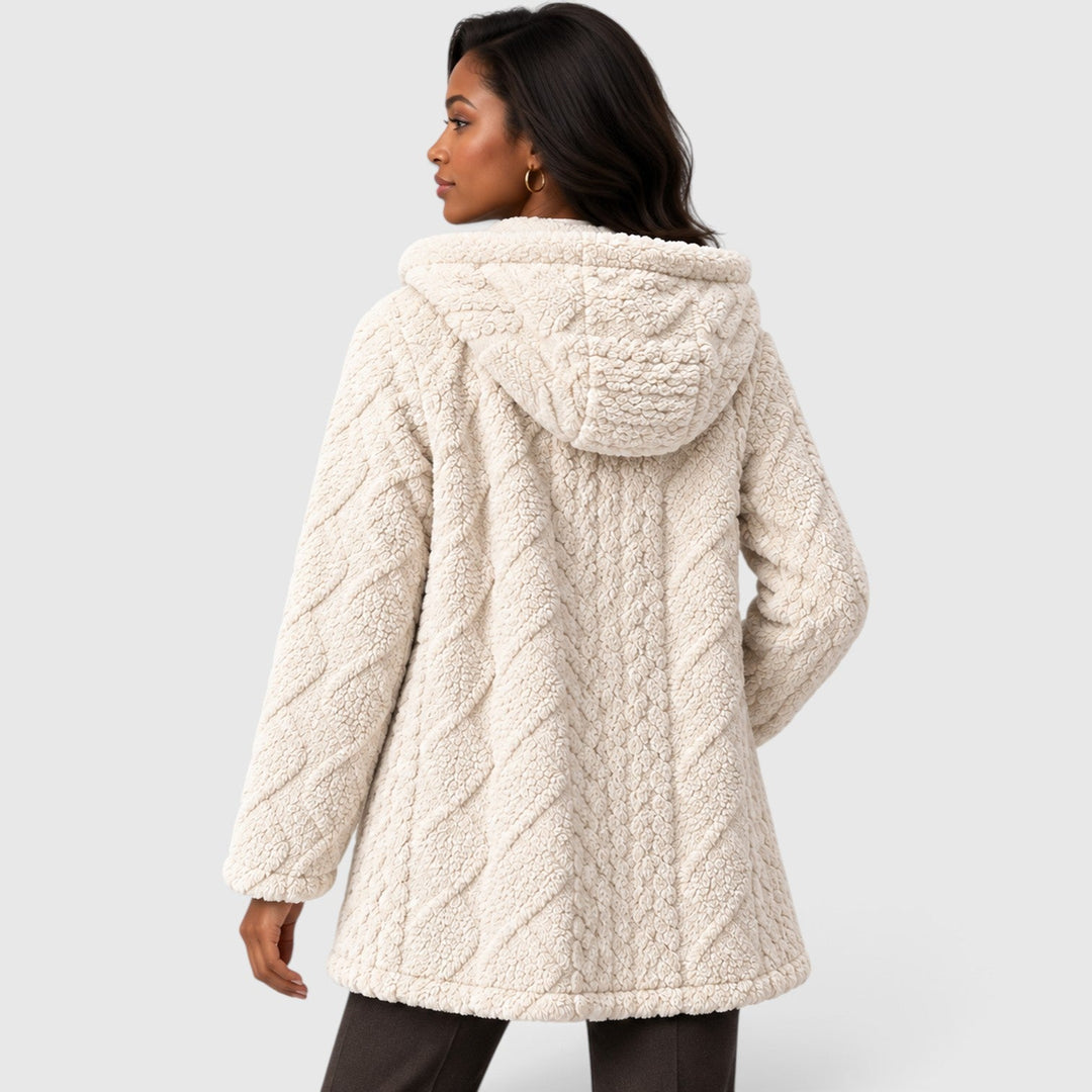 Cosima | Stylish Teddy Coat Women Hooded Cropped