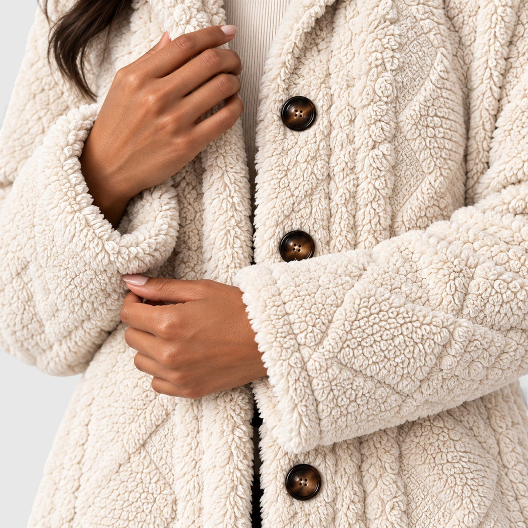 Cosima | Stylish Teddy Coat Women Hooded Cropped