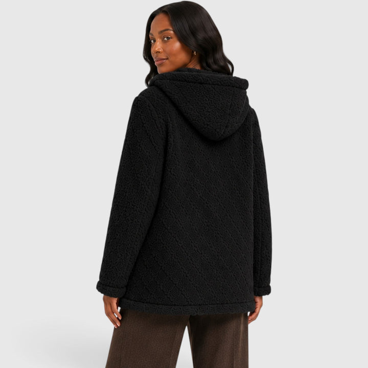 Jane | Cozy Hooded Teddy Fleece Cardigan