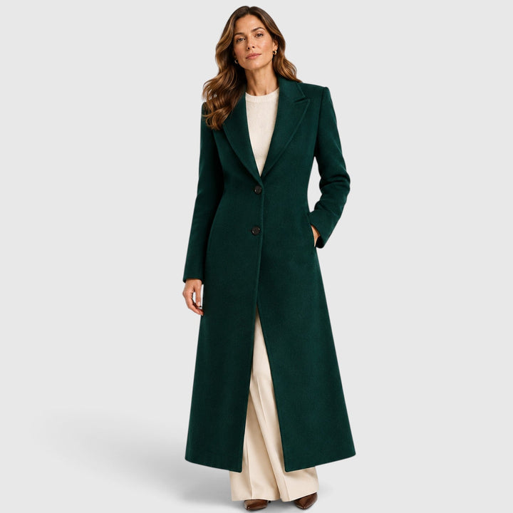 Lucinda | Relaxed Longline Coat with Lapel Collar