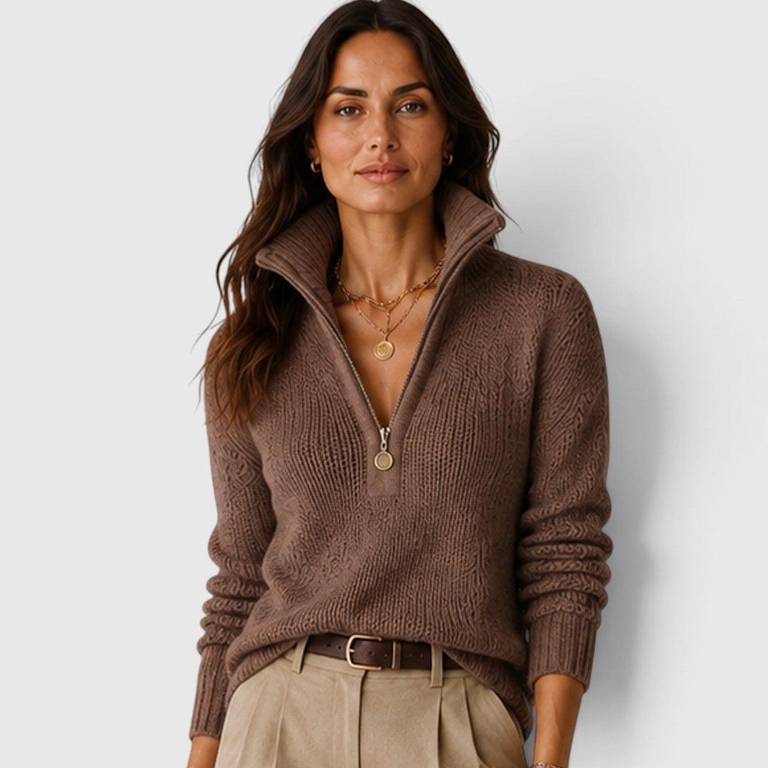 Emmeline | Casual Half-Zip Jumper Knitwear