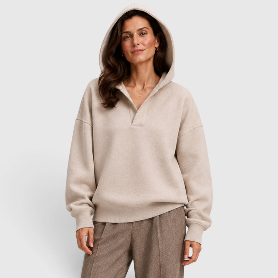 Iris | Relaxed Oversized Open Neck Hoodie