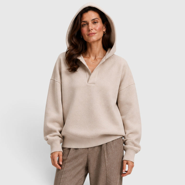 Iris | Relaxed Oversized Open Neck Hoodie