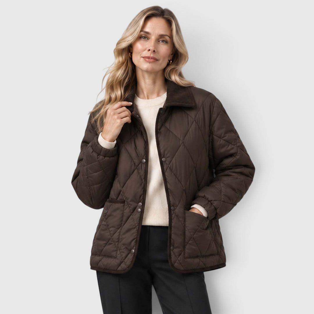 Marianne | Practical Quilted Jacket Women Cropped Collar