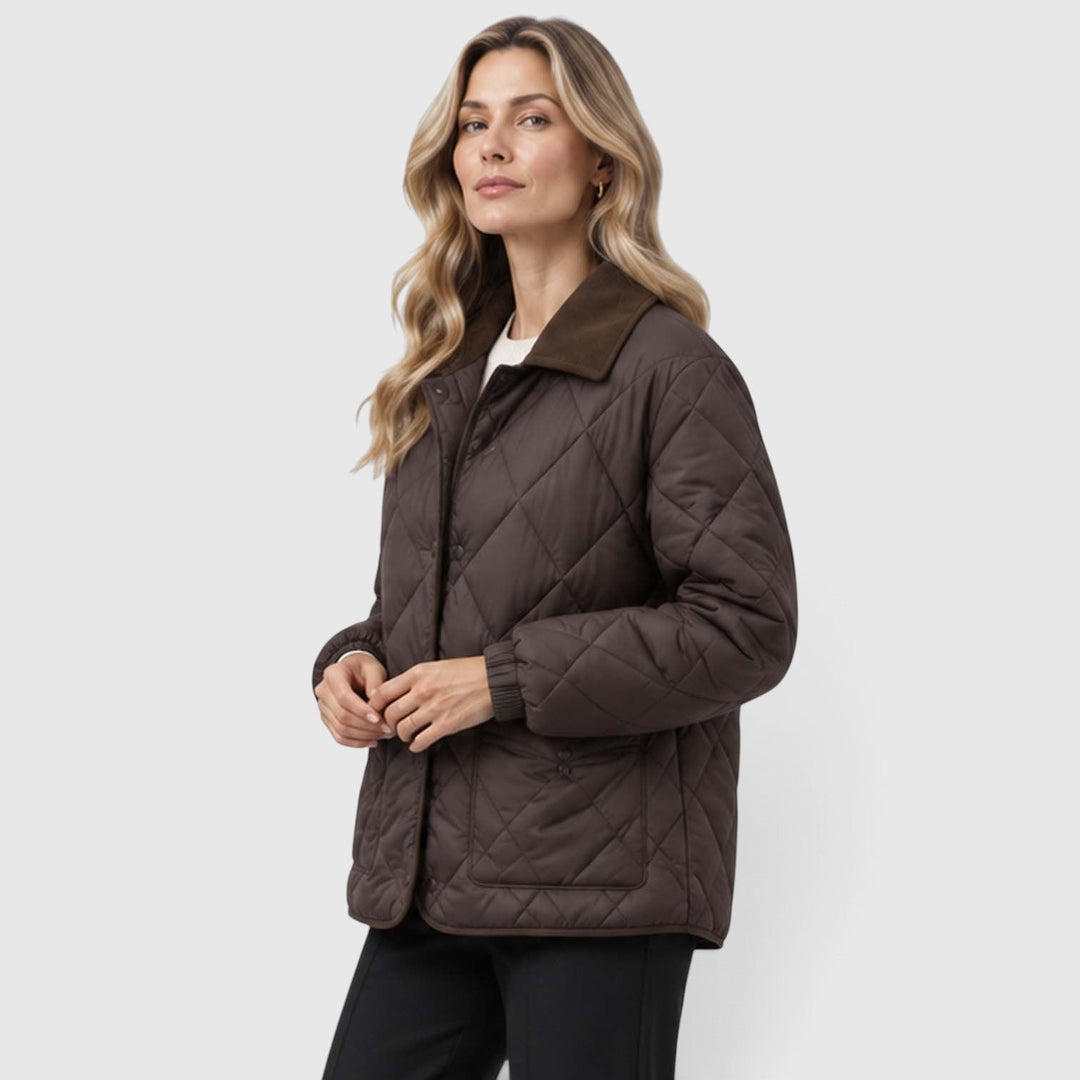 Marianne | Practical Quilted Jacket Women Cropped Collar