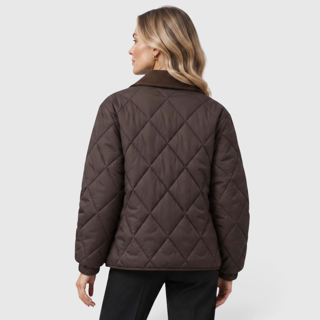 Marianne | Practical Quilted Jacket Women Cropped Collar