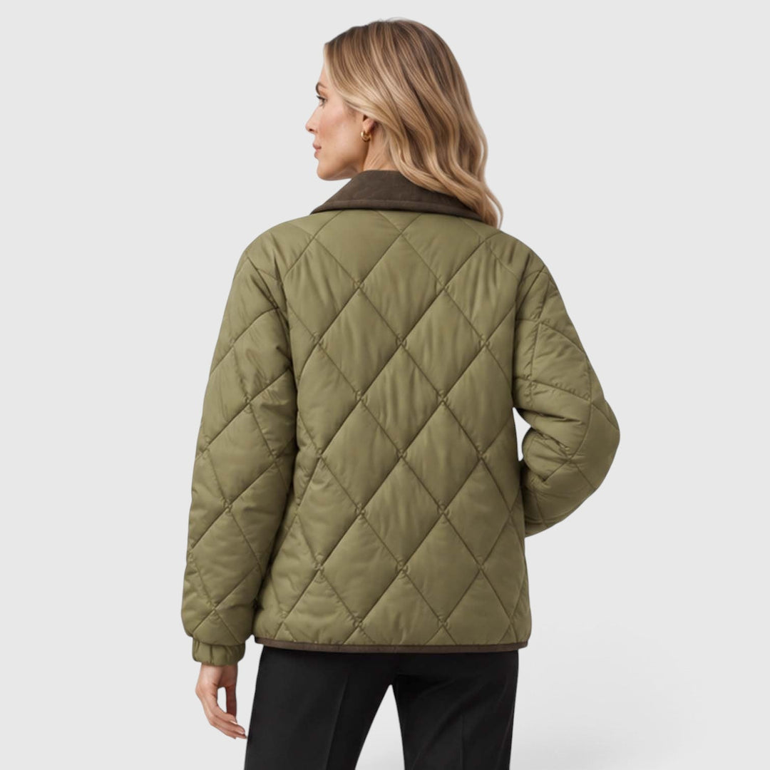 Marianne | Practical Quilted Jacket Women Cropped Collar