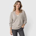 Alice | Effortless Oversized Cashmere V-Neck Jumper