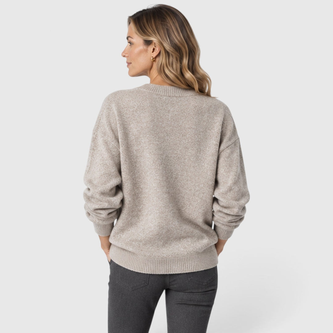 Alice | Effortless Oversized Cashmere V-Neck Jumper