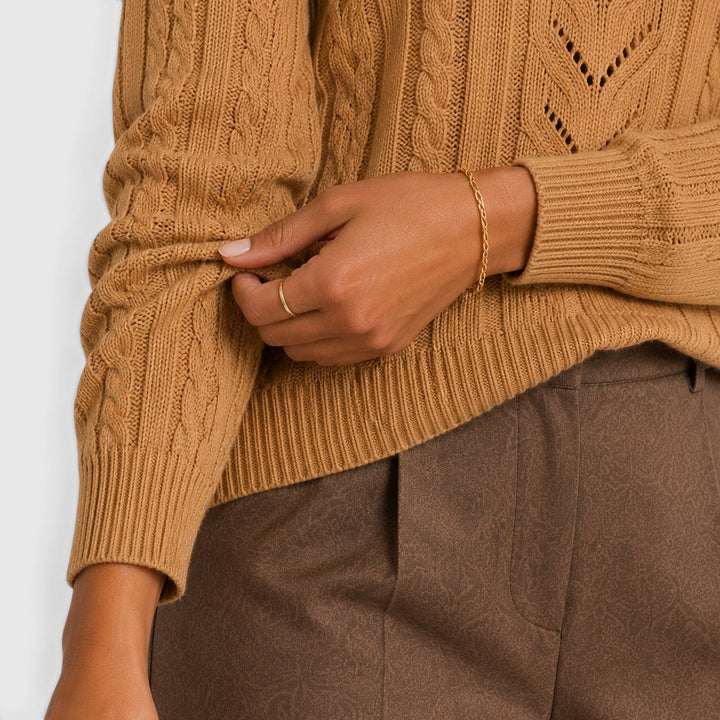 Faye | Cozy Cable Knit Crew Neck Jumper