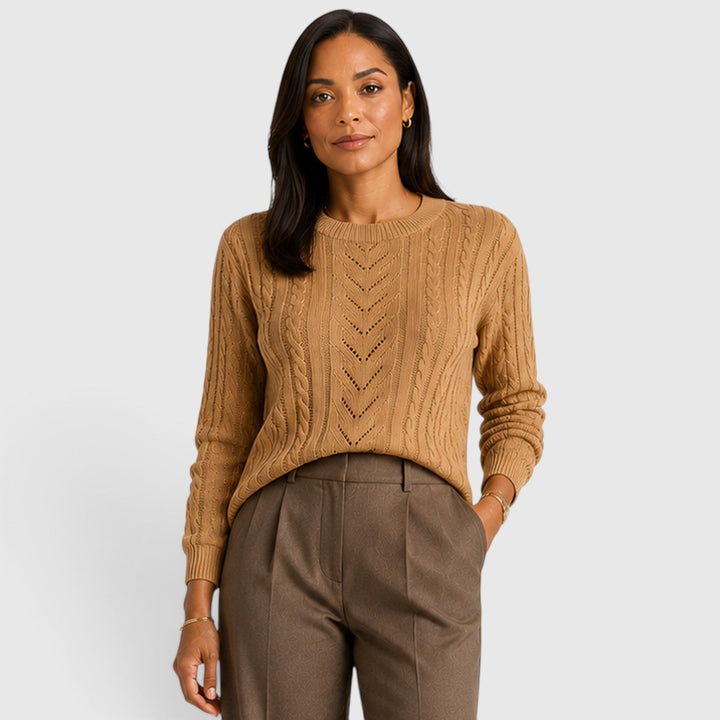 Faye | Cozy Cable Knit Crew Neck Jumper