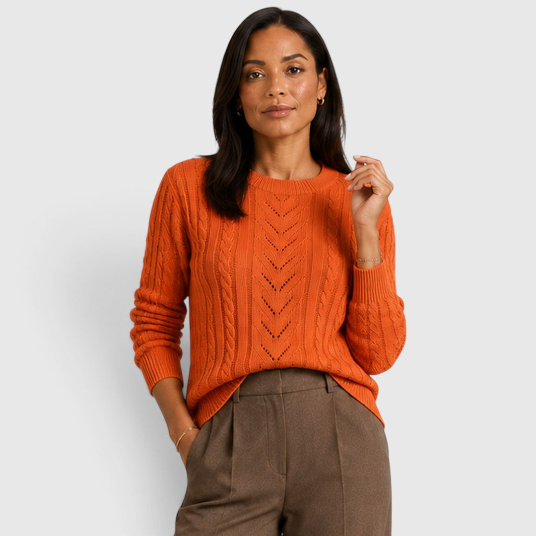Faye | Cozy Cable Knit Crew Neck Jumper