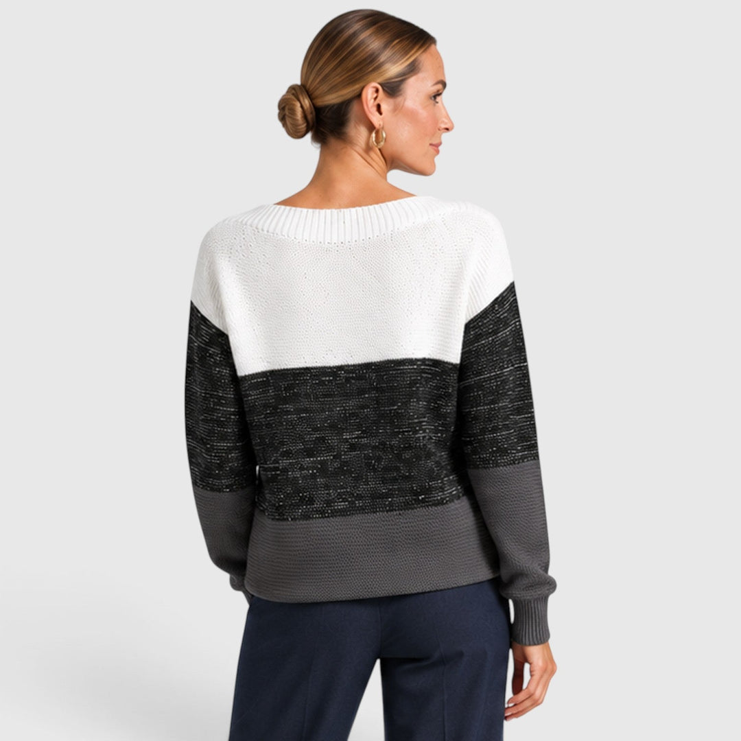Dorothea | Stylish Colour Block Jumper