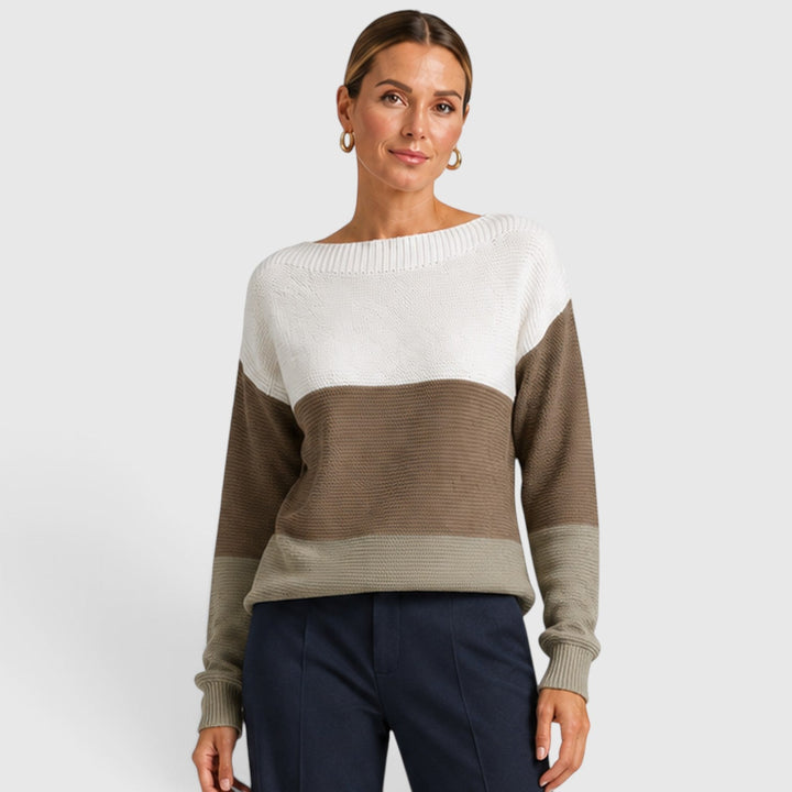 Dorothea | Stylish Colour Block Jumper
