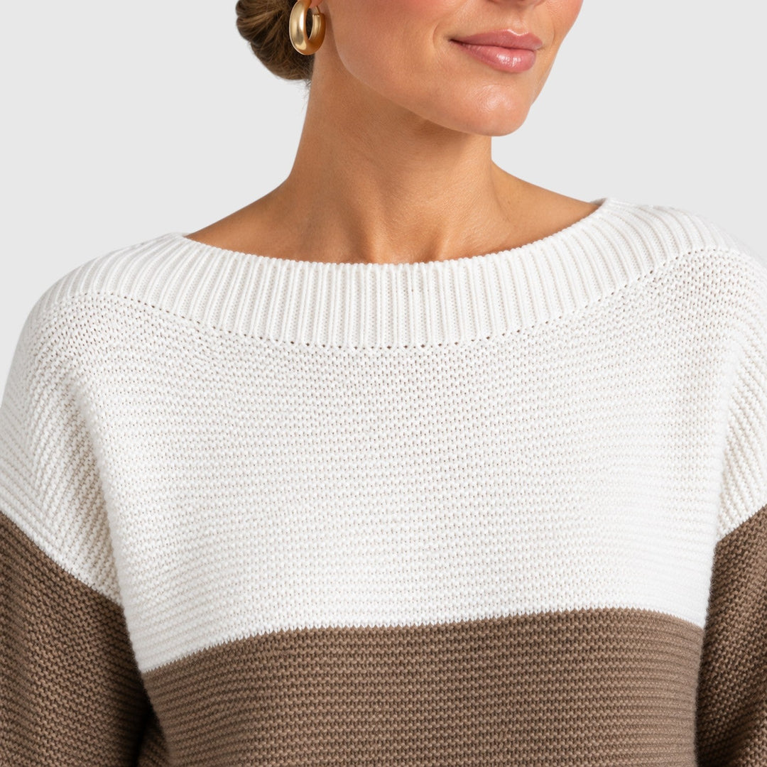 Dorothea | Stylish Colour Block Jumper