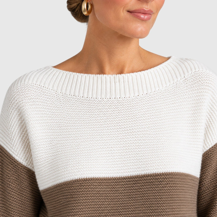 Dorothea | Stylish Colour Block Jumper