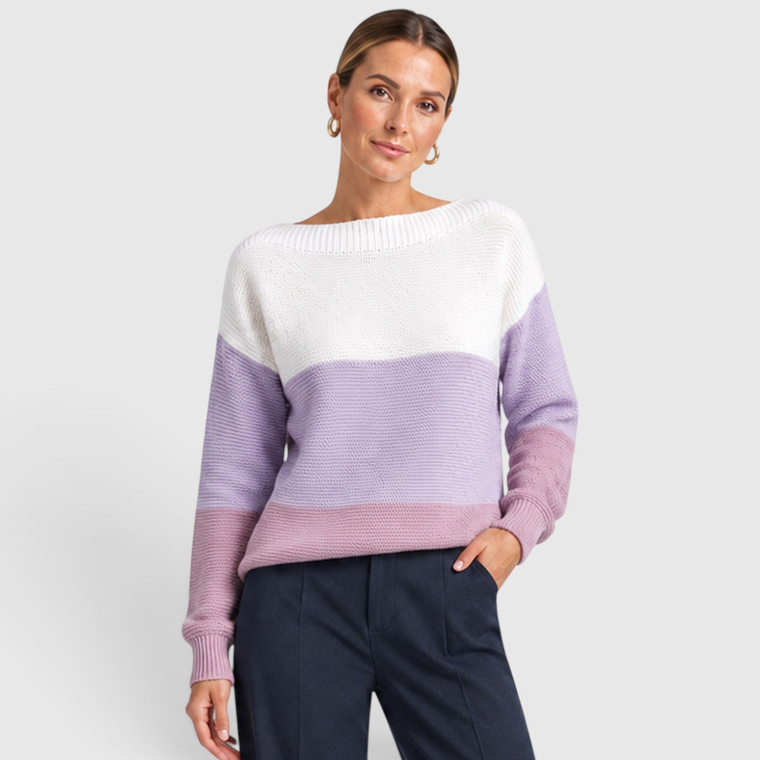 Dorothea | Stylish Colour Block Jumper