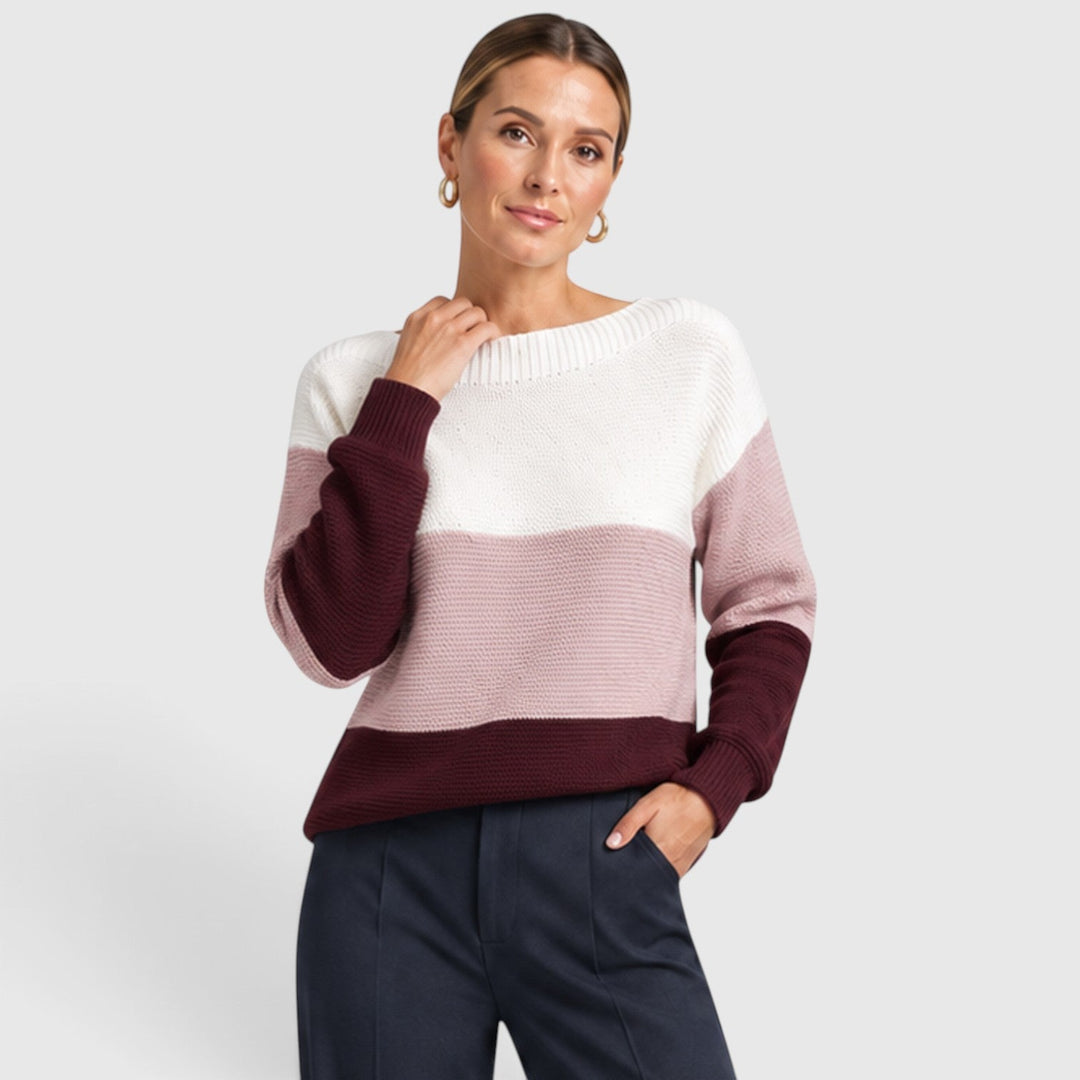 Dorothea | Stylish Colour Block Jumper