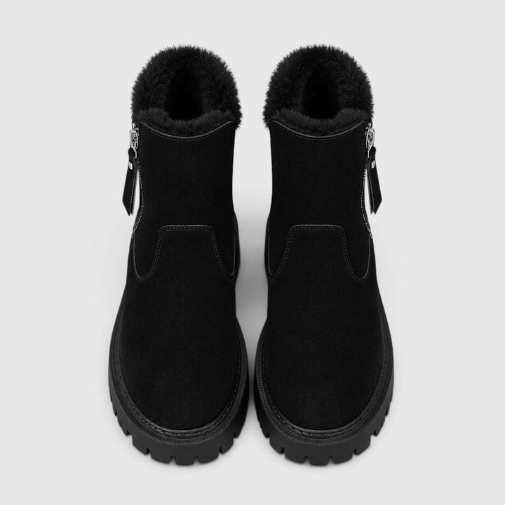 Deborah | Warm Suede Ankle Boots Chunky Sole