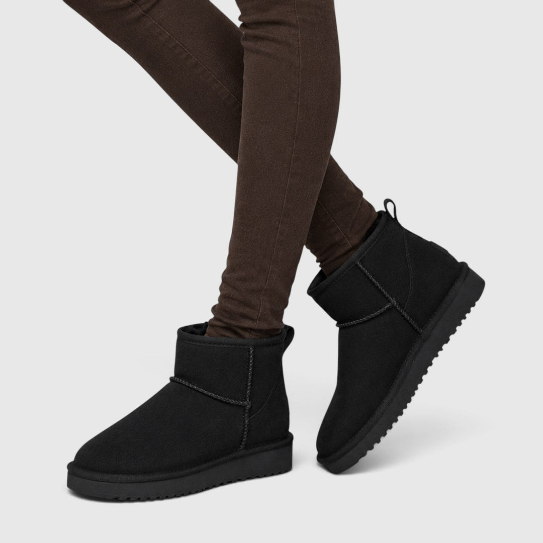 Constance | Cozy Suede Slipper Boots Shearling Lined